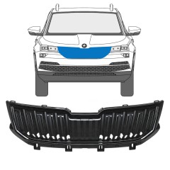 Grille de calandre pour Skoda Karoq 2017-2022 / Ensemble 17235