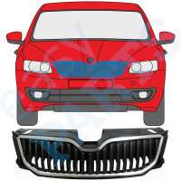 Calandre chromée pour Skoda Octavia 2013-2017 9354