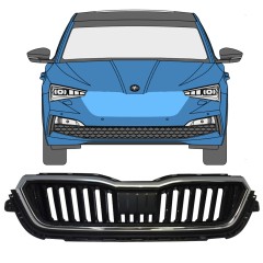 Grille de calandre pour Skoda Scala 2019- / Ensemble 11546