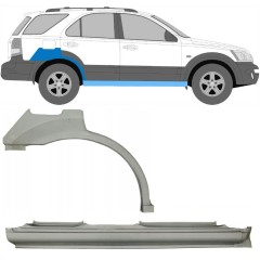 Panneau de réparation du seuil + arc d'aile arrière pour Kia Sorento 2002-2009 / Droite / Ensemble 11711