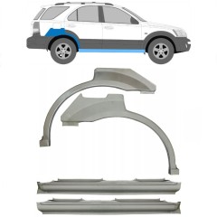 Panneau de réparation du seuil + arc d'aile arrière pour Kia Sorento 2002-2009 / Ensemble 11713