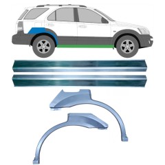 Réparation bas de caisse + passage de roue arrière pour Kia Sorento 2002-2009 / Gauche+Droit / Ensemble 10696