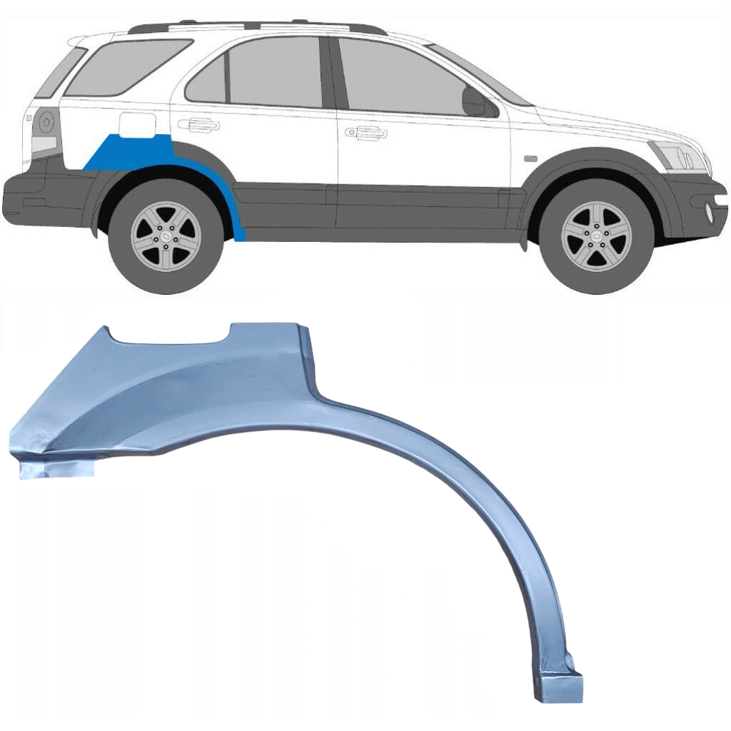 Panneau de réparation arc d'aile arrière pour Kia Sorento 2002-2009 / Droite 5113