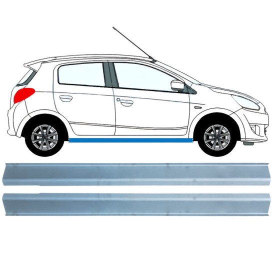 Réparation bas de caisse inférieure pour Mitsubishi Space Star 2013-2024 / Gauche+Droit / Ensemble 16844