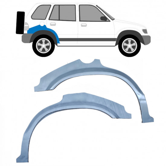 Panneau de réparation arc d'aile arrière pour Kia Sportage 1994-2002 / Gauche+Droit / Ensemble 10507