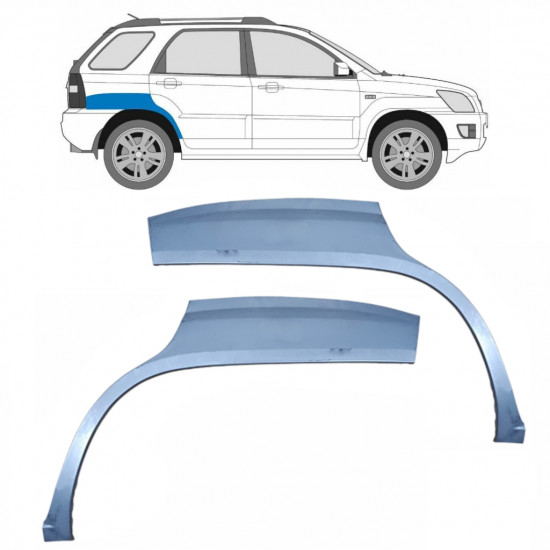 Panneau de réparation arc d'aile arrière pour Kia Sportage 2004-2010 / Gauche+Droit / Ensemble 9225