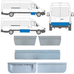 Panneau de réparation des portes extérieur pour Mercedes Sprinter 2006-2018 / Gauche+Droit / Ensemble 11317