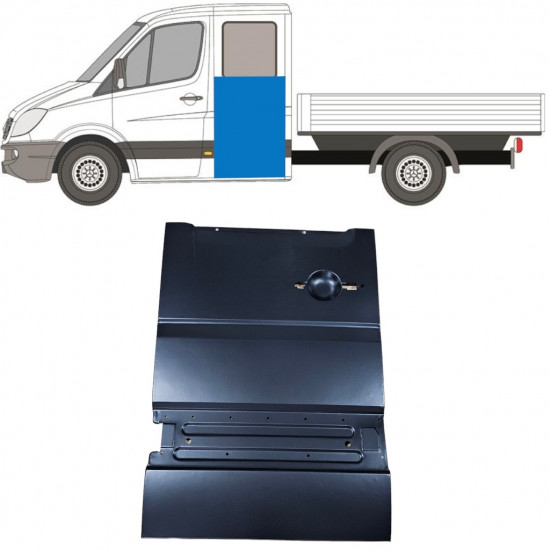 Panneau de réparation de porte arrière pour Mercedes Sprinter 2006- Double cabine / Gauche 11621