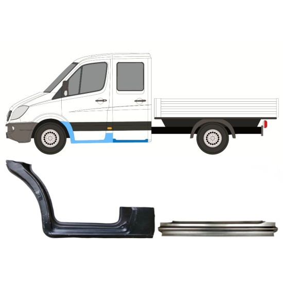 Ensemble de panneaux de réparation pour Mercedes Sprinter 2006-2018 / Gauche / 14778