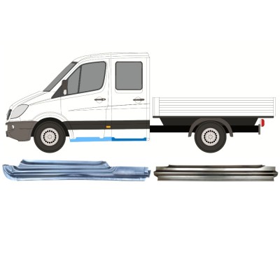 Ensemble de panneaux de réparation pour Mercedes Sprinter 2006-2018 / Gauche / Double cabine / 14779