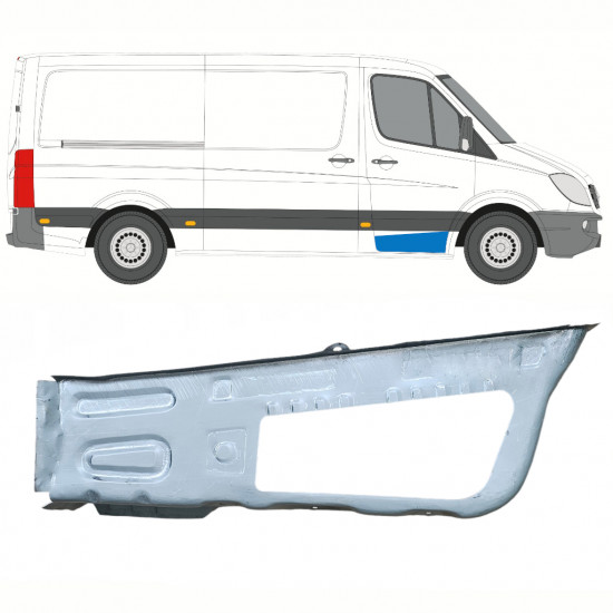 Panneau de réparation de porte avant intérieur pour Mercedes Sprinter 2006 - / Droite 10206