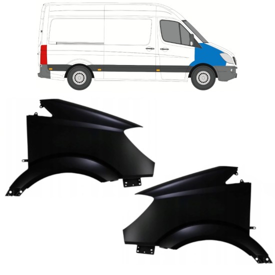 Aile avant pour Mercedes Sprinter 2006-2013 / Gauche+Droit / Ensemble 10626