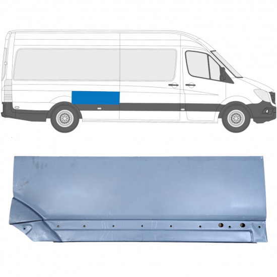 Panneau de réparation arc d'aile arrière pour Mercedes Sprinter 2006- / Droite 8551