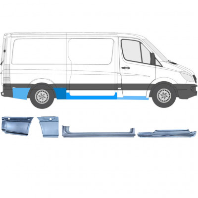 MERCEDES SPRINTER 2006- EMPATTEMENT MOYEN PANNEAU DE RÉPARATION / SET / DROIT