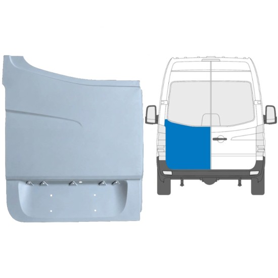 Panneau de réparation de porte arrière haut pour Mercedes Sprinter 2006-2018 / Gauche 6054