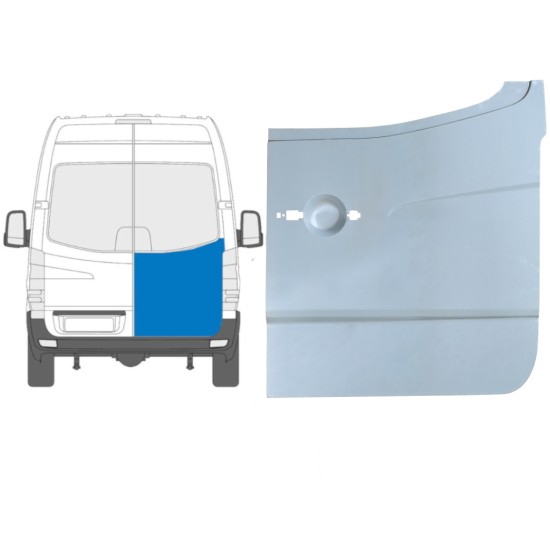 Panneau de réparation de porte arrière haut pour Volkswagen Crafter 2005-2017 / Droite 13505
