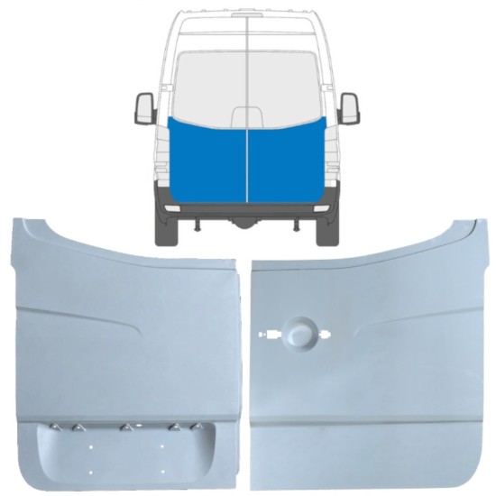 Panneau de réparation de porte arrière pour Volkswagen Crafter 2005-2017 / Gauche+Droit / Ensemble 14129