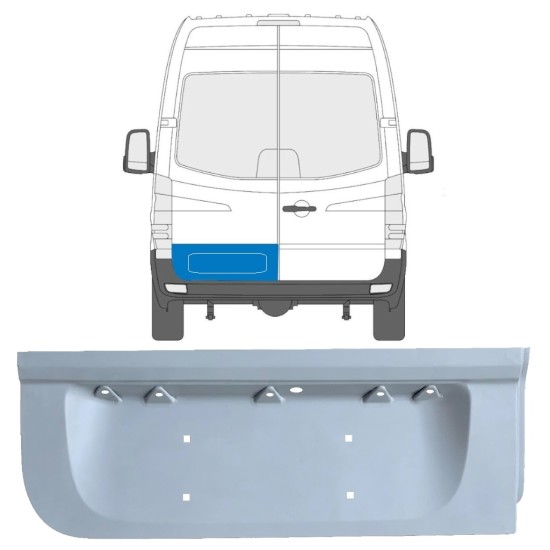 Panneau de réparation de sur porte bas pour Volkswagen Crafter 2005-2017 / Gauche 17172