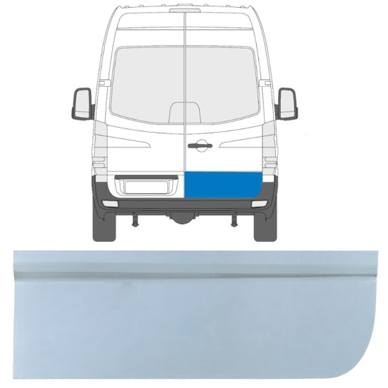 Panneau de réparation de sur porte bas pour Volkswagen Crafter 2005-2017 / Droite 17173