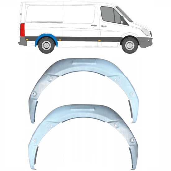 Passage de roue intérieur arrière pour Mercedes Sprinter 2006-2018 / Gauche+Droit / Ensemble 10114