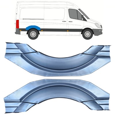 Panneau de réparation arc d'aile arrière pour Volkswagen Crafter 2005-2017 / Gauche+Droit 16159