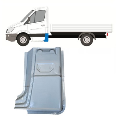 Panneau de réparation coin pour Mercedes Sprinter 2006-2018 / Gauche / Cabine simple 15070