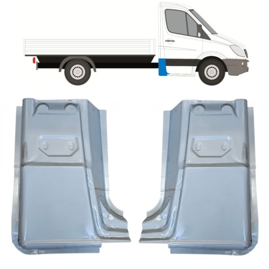 Panneau de réparation coin pour Mercedes Sprinter 2006-2018 / Gauche+Droit / Cabine simple / Ensemble 15071