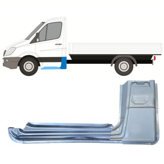 Ensemble de panneaux de réparation pour Mercedes Sprinter 2006-2018 / Gauche / Cabine simple / 15082