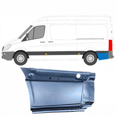 Panneau de réparation arc d'aile arrière pour Mercedes Sprinter 2006- / MWB / Gauche 5723