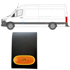 Moulure latérale du montant avant avec lampe pour Mercedes Sprinter 2018- / Gauche / Ensemble 12963