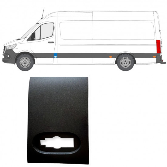 Moulure montant porte avant pour Mercedes Sprinter 2018- / Gauche 12929