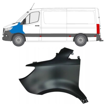 Aile avant pour Mercedes Sprinter 2018- / Gauche 14940