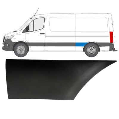 Moulure latérale sur aile arrière pour Mercedes Sprinter 2018- / Gauche 16649