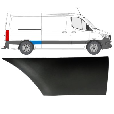 Moulure latérale sur aile arrière pour Mercedes Sprinter 2018- / Droite 16648