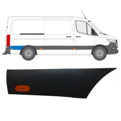 Moulure latérale de l'aile arrière derrière la roue avec lampe pour Mercedes Sprinter 2018- / Droite / Ensemble 16646
