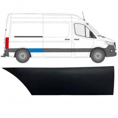 Moulure latérale sur aile arrière pour Mercedes Sprinter 2018- / Droite 12938