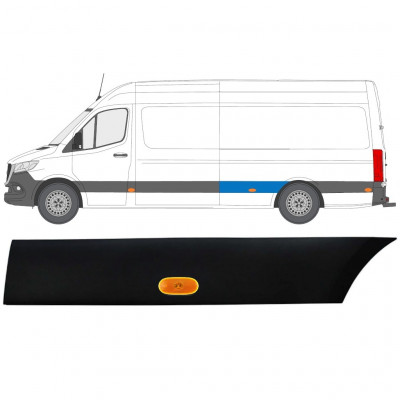 Moulure latérale de l'aile arrière avec lampe pour Mercedes Sprinter 2018- / Gauche / Ensemble 12965
