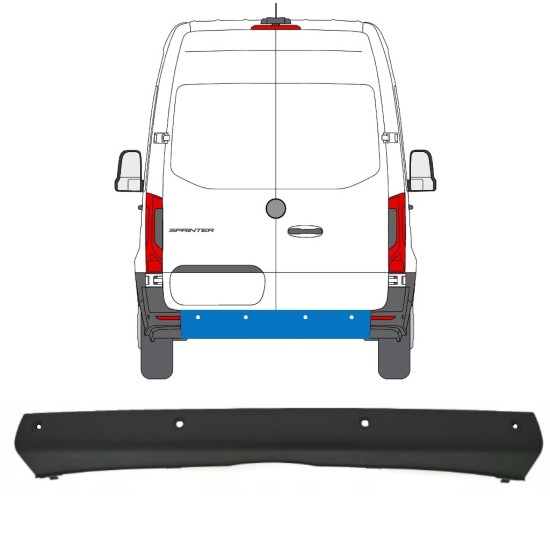 Pare-chocs arrière PDC pour Mercedes Sprinter 2018- 14969