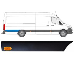 Moulure latérale de l'aile arrière avec lampe pour Mercedes Sprinter 2018- / Droite / Ensemble 12970