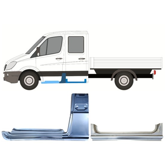 Ensemble de panneaux de réparation pour Mercedes Sprinter 2006-2018 / Gauche / 15088