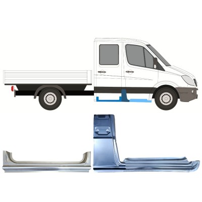 Ensemble de panneaux de réparation pour Mercedes Sprinter 2006-2018 / Droite / 15087