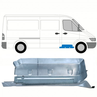 Panneau de réparation de la marche avant avec partie du seuil pour Mercedes Sprinter 1995-2006 / Droite 8556