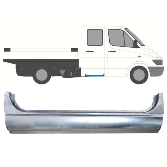 Panneau de réparation du seuil des portes arrières pour Mercedes Sprinter 1995-2006 / Gauche = Droite (symétrique) 16385