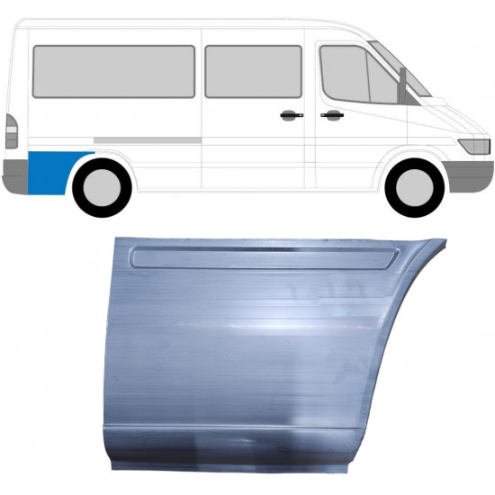 Panneau de réparation arc d'aile arrière pour Mercedes Sprinter 1995- / MWB / Droite 5781