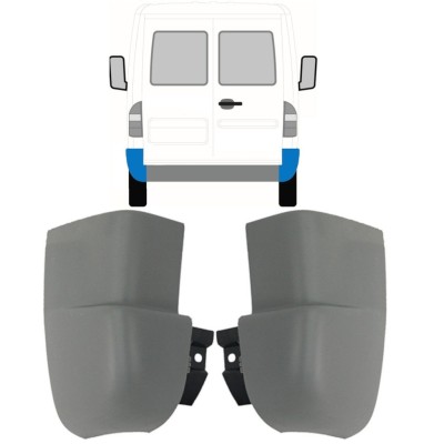 Coin du pare-chocs arrière pour Mercedes Sprinter 1995-2006 / Gauche+Droit / Ensemble 9717