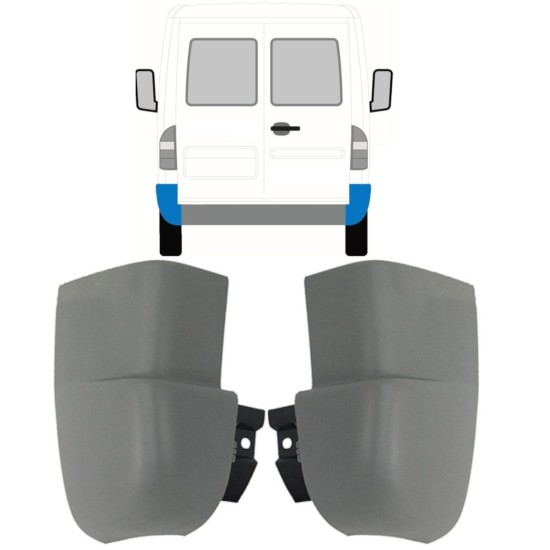 Coin du pare-chocs arrière pour Mercedes Sprinter 1995-2006 / Gauche+Droit / Ensemble 9717