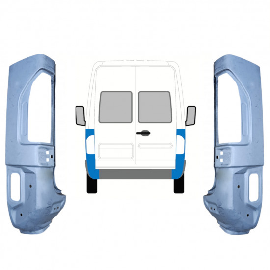 Panneau de réparation coin pour Mercedes Sprinter 1995-2005 / Gauche+Droit / Ensemble 10486