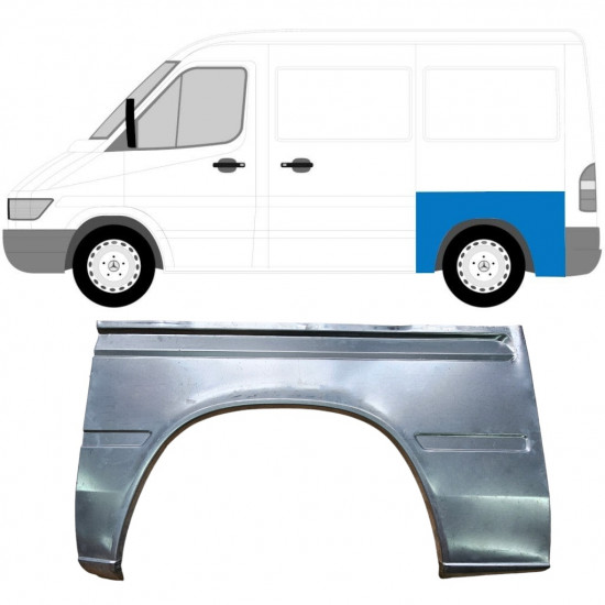 Panneau de réparation arc d'aile arrière pour Mercedes Sprinter 1995- / SWB / Gauche 8810