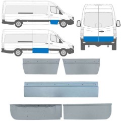 Panneau de réparation des portes extérieur pour Volkswagen Crafter 2005-2017 / Gauche+Droit / Ensemble 14206