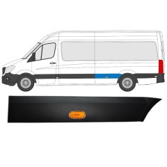 Moulure latérale de l'aile arrière avec lampe pour Mercedes Sprinter 2006-2018 / Gauche / Ensemble 9057
